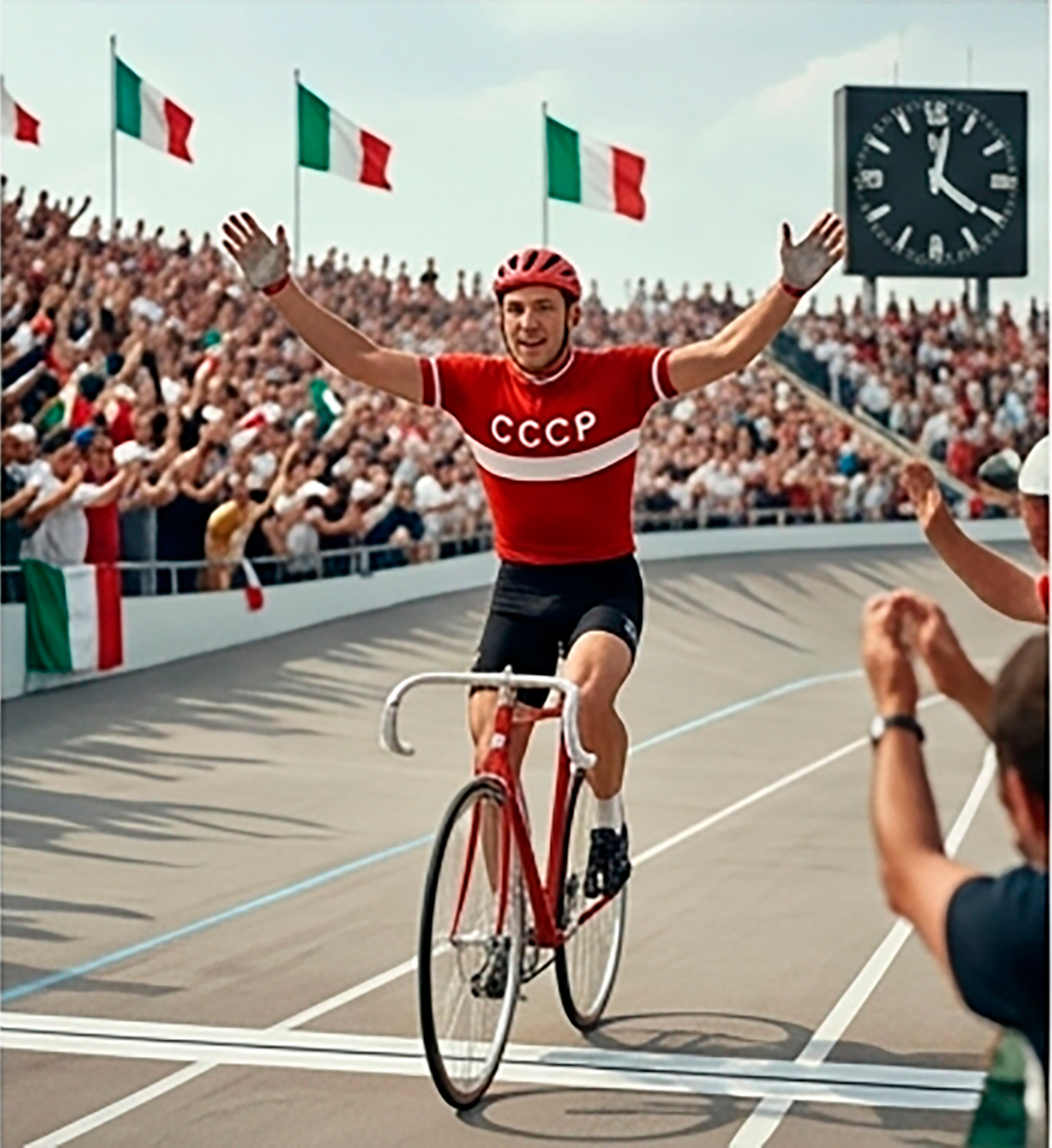 Победа советского спортсмена
